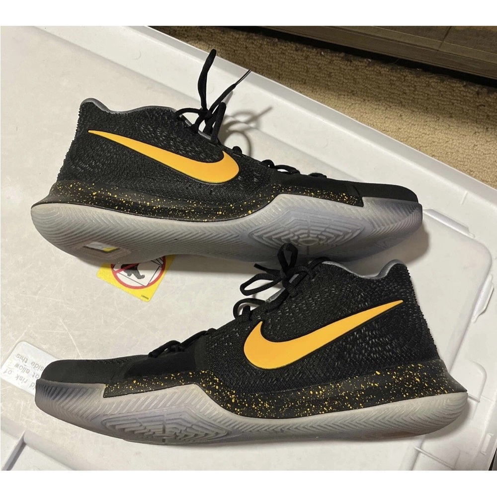 Vnds Nike ID Kyrie 3 Basketball Shoes Mens Size 14 AQ8767-991 2017 Blue Gold